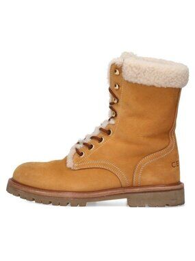 Celine KURT Cart Shearling Mouton Nuba Cles Zarlogo Mid Boots 44